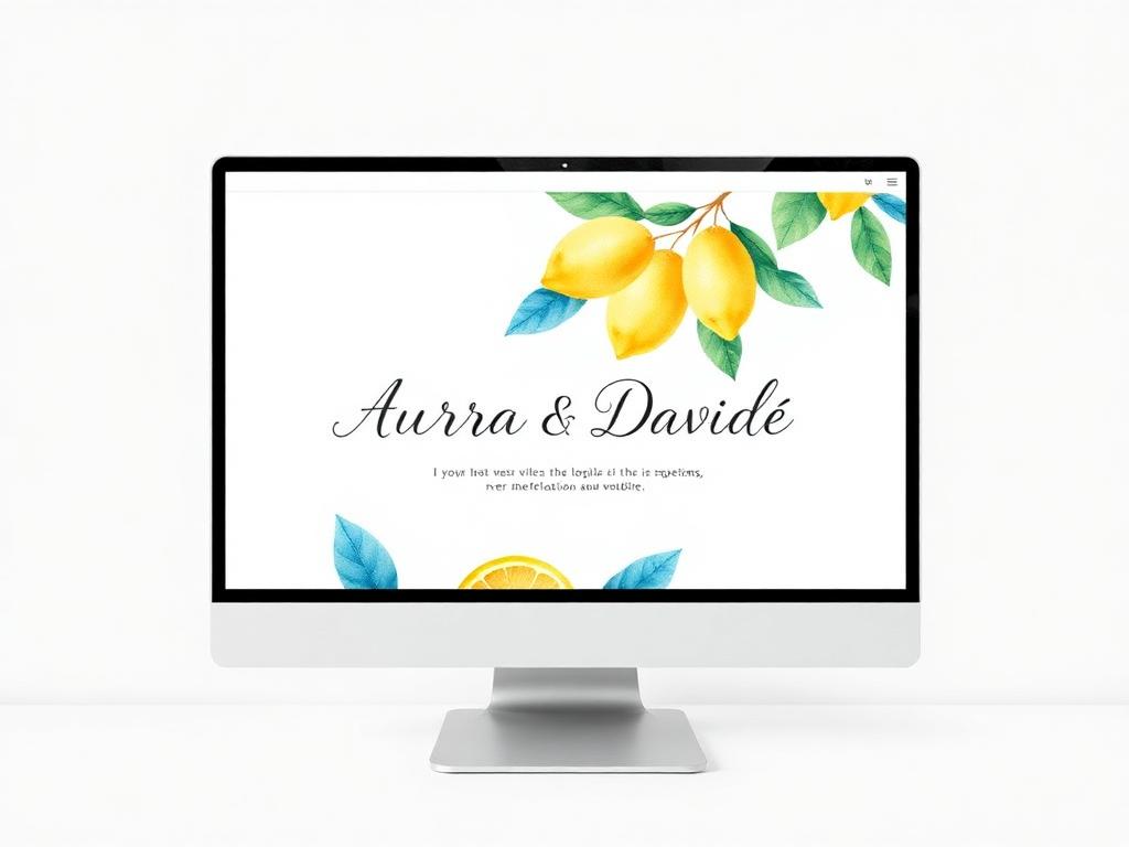 Esempio sito matrimonio stile Mediterraneo